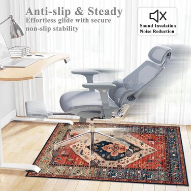 Килимок для захисту підлоги під стілець 90x120 см - килимок для ігрового крісла, офісного крісла, антиковзаючий, прямокутний