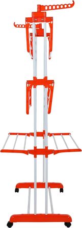 Багатофункціональна сушарка-20 м вертикальна-проста в збірці ABS- Нержавіюча сталь (помаранчевий), 8034BLU-