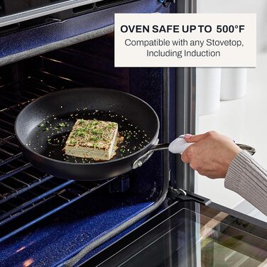 Набір кухонного посуду All-Clad E785S264/E785S263, 2 шт. (8 та 10 дюймів), з антипригарним покриттям Hartelox, без PFOA, чорний, алюміній