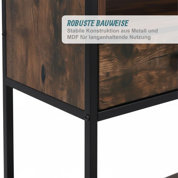 Столик-консоль Relaxdays з висувними ящиками