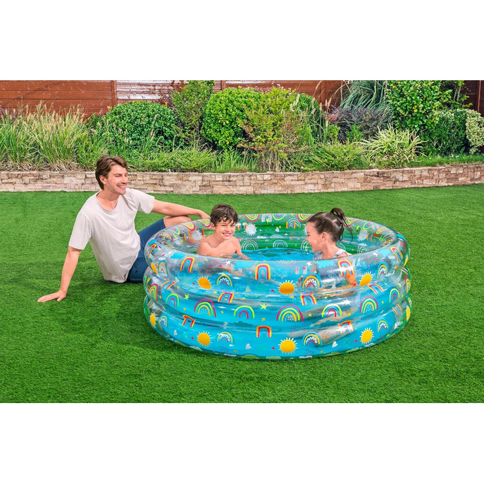 Дитячий надувний басейн Bestway Rainbow Splash, 150×53 см