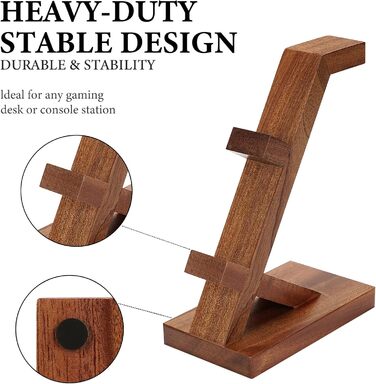Підставка для геймпадів та навушників GEEKRIA з масиву дерева - універсальна для PS4/PS5/Xbox/Switch/8BitDo (колір: коричневий)