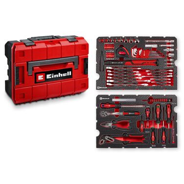 Einhell E-CASE 80: Набір інструментів в кейсі (80 предметів) для дому, майстерні, в дорозі - міцний пластиковий кейс