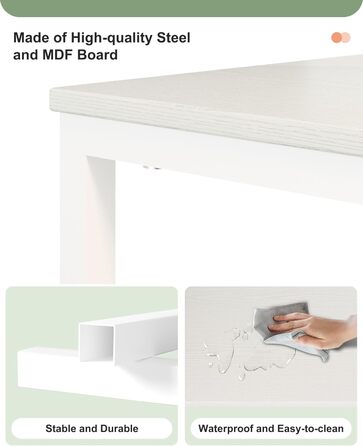 Нічний столик з 3 шухлядами, зарядний станція, 2 розетки AC та 2 USB, з роликами, білий