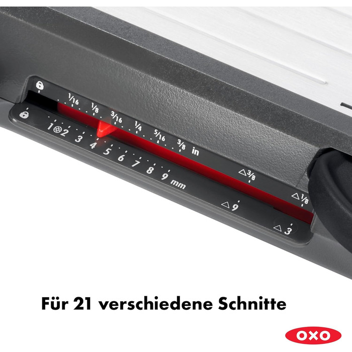 OXO Good Grips Професійний овочевий та фруктовий слайсер 2.0 з японської сталі, сірий, для кухні