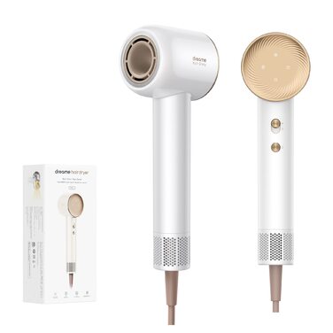 Високошвидкісний фен для волосся Dreame Hair Glory з іонізацією, 110 000 об/хв, потік повітря 70 м/с, регулювання температури та швидкості, білий