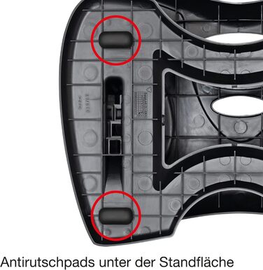 Підставка для ніг Unilux Nymphea, регульована, антиковзка, динамічна, для офісу та дому, чорна, 43 x 33,7 x 12,2 см