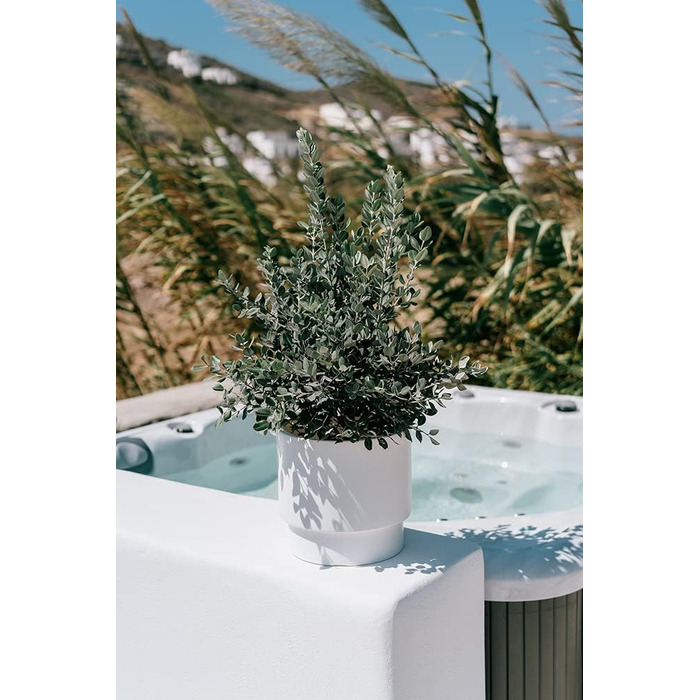 Пластиковий горщик для квітів Tymar з вкладишем, великий (Антрацит DBHER, діаметр 30 см)