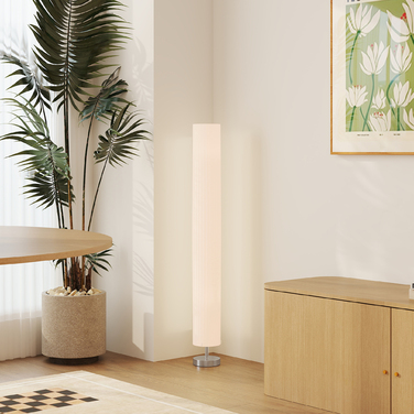 Стильна лампа для вітальні з абажуром з поліестеру, 2 патрони E27 для спальні, розміри 14 x 14 x 120 см