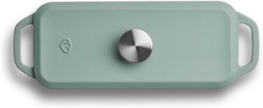 Форма для випічки Springlane з чавуну з кришкою 3L, емальована, для хліба, паштетів та запіканок, 33,5 x 13 см, м'ятного кольору