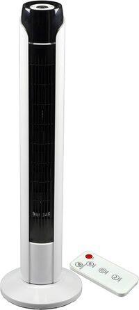 Вентилятор баштового вентилятора JUNG TVE23 з пультом дистанційного керування таймер висотою 90 см, ЕКОНОМІЯ ЕНЕРГІЇ, вентилятор зі сплячим режимом, вентилятор на п'єдесталі потужністю 45 Вт, коливанням 75 до 40 кв.м