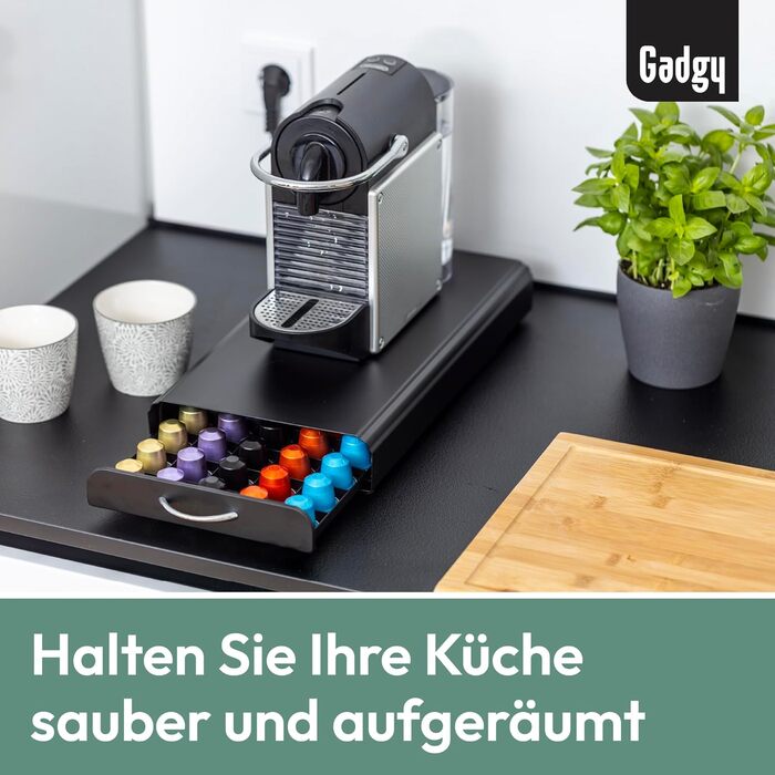 Тримач для капсул кави Gadgy | На зберігання 36 капсул | Ящик для капсул Nespresso | Тримач з нержавіючої сталі