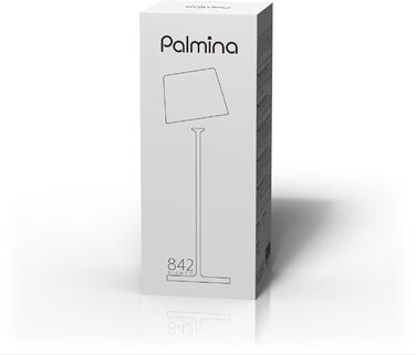 LED настільна лампа Palmina 842 з димуванням, акумулятор 4400mAh, IP54, для дому та саду, 1 шт. (білий)