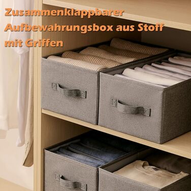 Складні коробки для зберігання тканина, органайзер для одягу, 4 шт. и, сірий