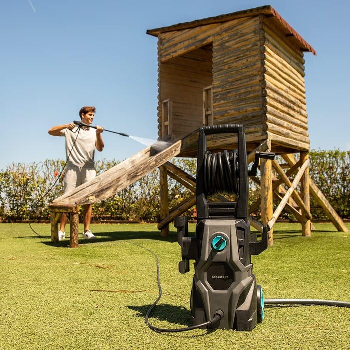 Мийка високого тиску Cecotec HydroBoost 2400 AdvanceCleany 180 бар, 2000 Вт, алюмінієва помпа, 480 л/год, для дому, саду та авто + 2 насадки, флакон для мила