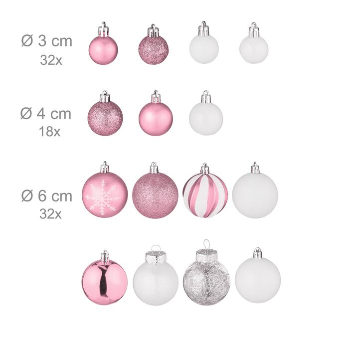 Набір новорічних кулічок Relaxdays (101 шт.)