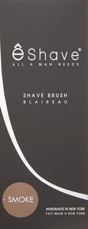 Щітка eShave White Badger Brush (дим)