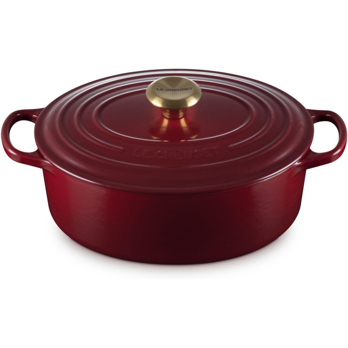 Le Creuset Signature Чавунний Бражульник з кришкою, овальний, 27 см, 7.5 л, для всіх типів плит, включаючи індукцію, колір Chambray
