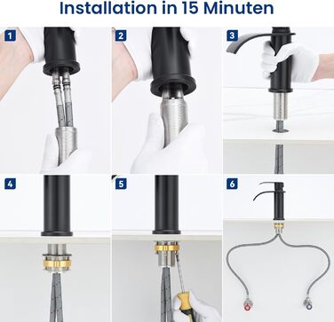 Змішувач для ванної CECIPA Gebürstet, нержавіюча сталь, чорний, 86 мм | Змішувач для умивальника | Змішувач для ванної кімнати