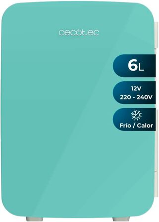 Міні-холодильник Cecotec Bolero MiniCooling Bahamas Mint, 6 л, 12V-220V, для авто та кемпінгу, охолодження та нагрівання