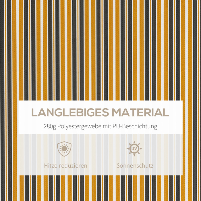 Маркіза для захисту від сонця, сонцезахисний дах, 3,5 м x 2,5 м, жовтий + сірий