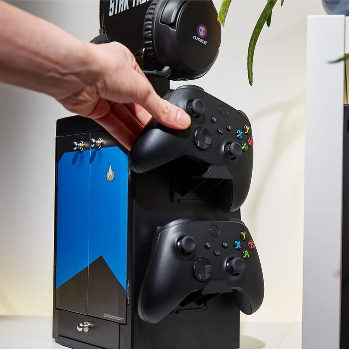 Органайзер для ігрових аксесуарів Star Trek Blue від Numskull: підставка для контролера та навушників (PS5, Xbox Series X/S, Nintendo Switch)