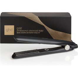 Випрямляч для волосся ghd Gold: професійний, без екстремального нагріву, плаваючі керамічні пластини, гладке покриття, антифриз, швидкий нагрів (30 сек), UK-штекер, упаковка 2023