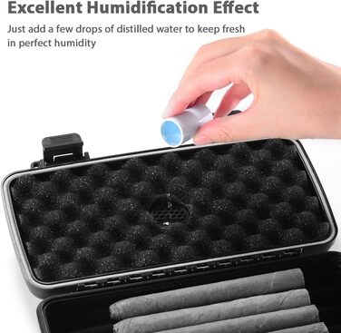 Портативний цигарний вологозбережувач (гумодор) у кейсі, водонепроникний, для 10 цигарок, розмір L (23,8 x 12,7 x 9,6 см)