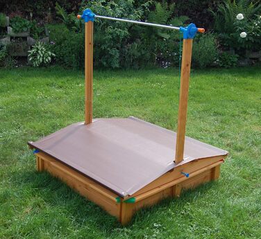 Пісочниця GASPO Felix з кришкою, 100x100x120 см, збірний комплект з масивного дерева, Made in Austria, сертифікована TÜV