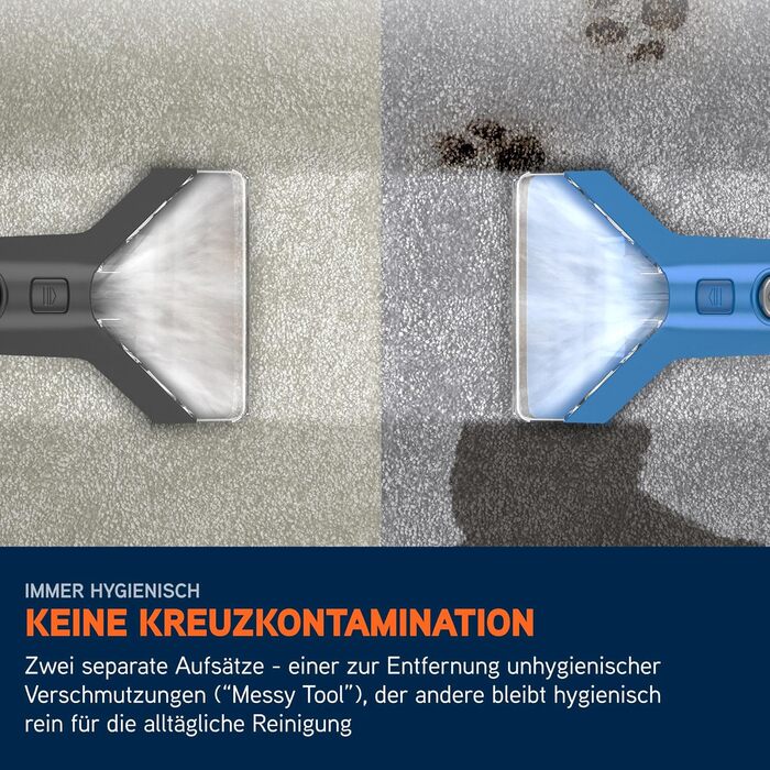 Портативний відпарювач Vax SpotWash Duo для чищення килимів та м'яких меблів з насадкою для тварин, аксесуари для щоденного прибирання, насадки для різних поверхонь та розчин Spotwash Duo EU