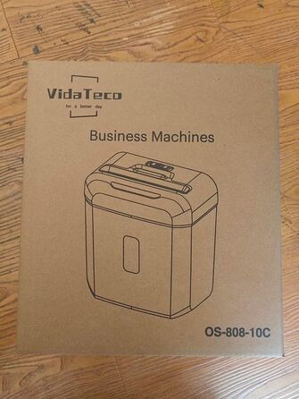 Шредер VidaTeco Cross Cut P-4 для паперу та кредитних карток, 11.5L, чорний