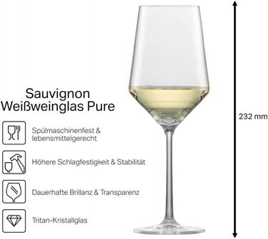 Келих для білого вина Schott Zwiesel PURE з гравіюванням (2 серця) - макс. 60 символів