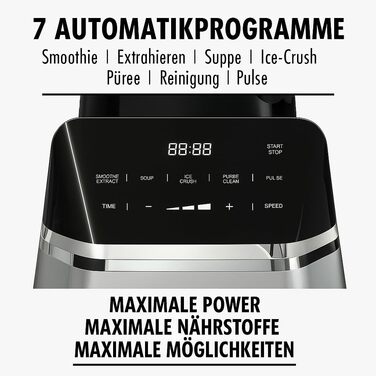 GASTROBACK Професійний Standmixer 2000 Вт з Tritan-чашею 2л, 40 000 об/хв, 7 програм (суп, смузі, крижаний дрібень), професійний міксер, блендер, кухонний комбайн