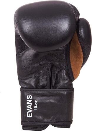 Шкіряні боксерські рукавички Benlee (1 пара) Evans 18 унцій чорного кольору