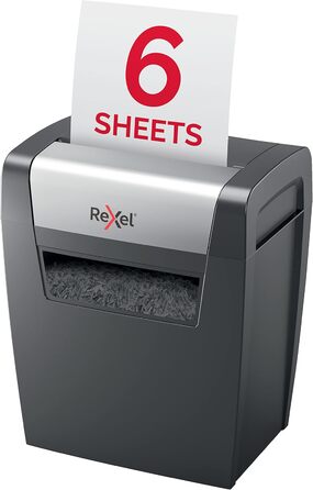 Шредер Rexel Momentum X308: безпечний знищення документів, P3, 9 A4, 15л, чорний
