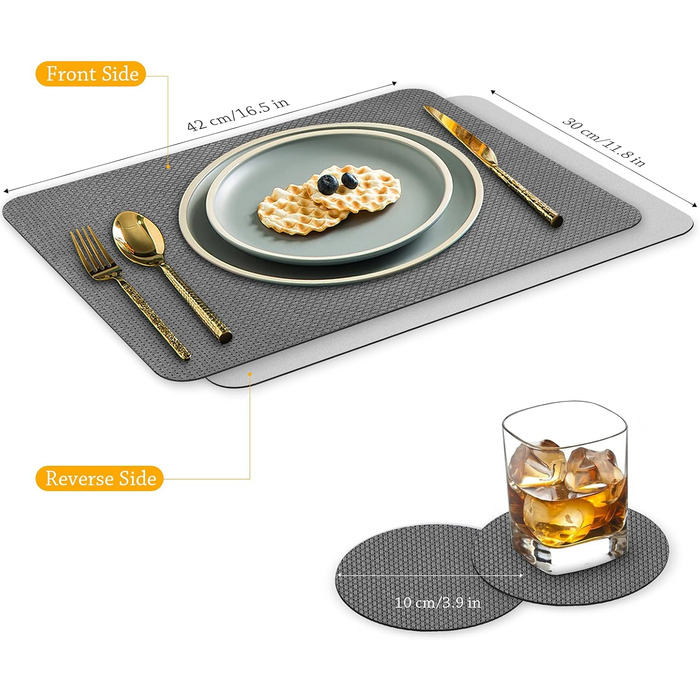 Набори серветок на стіл, 6 шт., чорні, миючі, підставки під тарілки, серветки для дітей, осінні, шкіряні, підставки під тарілки