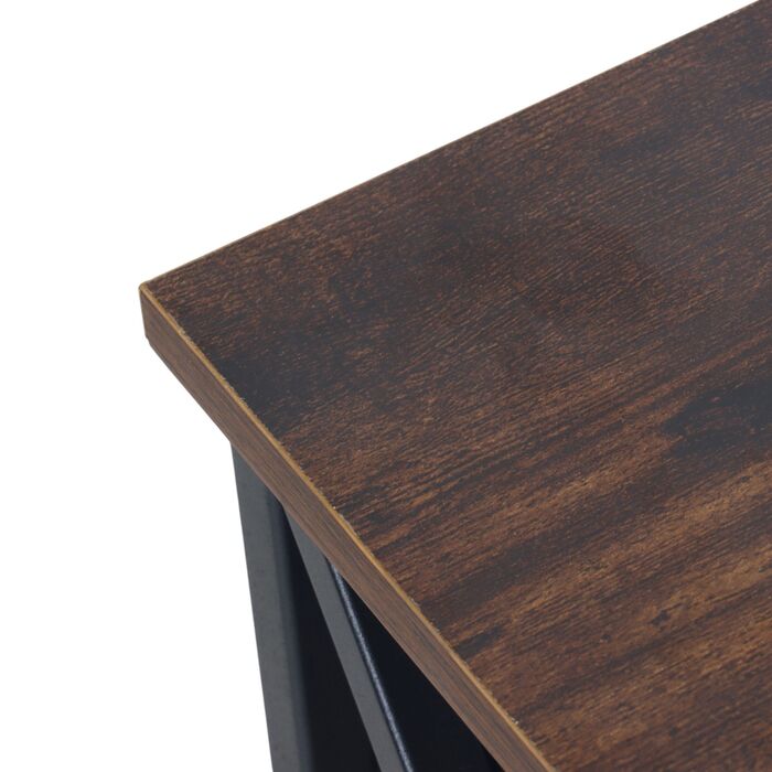 Relaxdays: Промисловий приліжкові столи з шухлядою та полицею