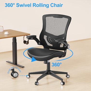 Ергономічне крісло для офісу Chair Store, чорний, з регулюванням поперекової підтримки та висоти, сучасний стиль, до 136 кг