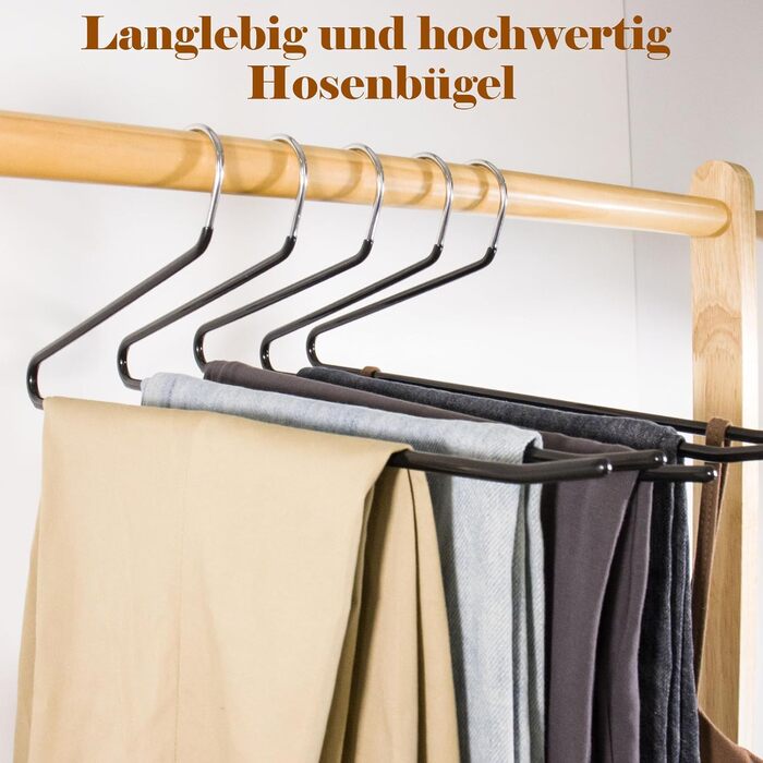 Чохли для штанів SOULNAMAN, 30 шт., металеві, чорні, 36 см, з антиковзкими рифленнями