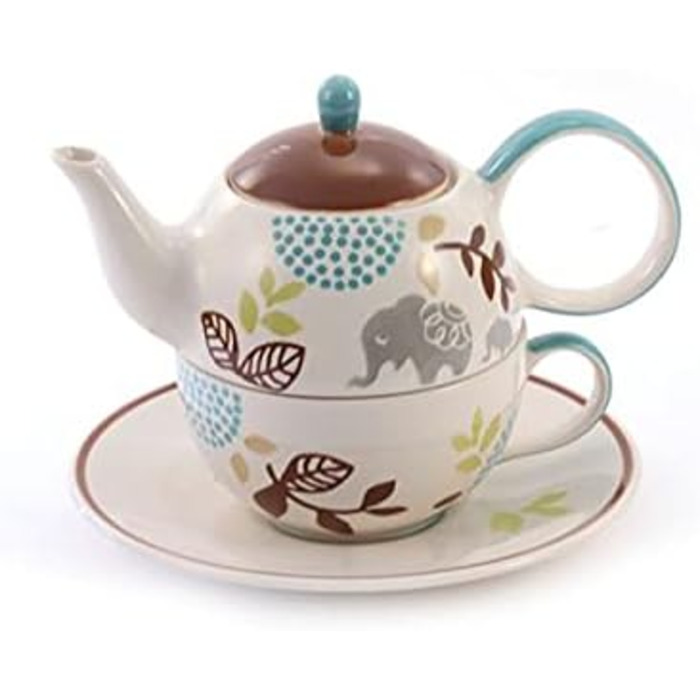 Чай для одного набору Ole Keramik, 4 шт. Глечик 0.4 л, Чашка 0.2 л, 2 шт.