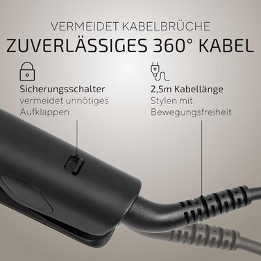 Праска для волосся Glätteisen – Тест-переможець 2025, 100 днів на тест, LCD-дисплей, швидке нагрівання (20 сек) для блискучого та гладкого волосся