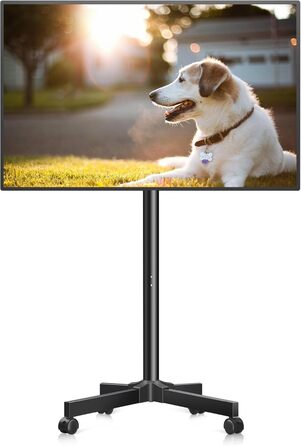 Підставка для телевізора XINLEI, телевізійна візок для телевізорів 13-50 дюймів, регульована висота, кут нахилу 30°, з колесами, VESA 200x200 мм, ML1350