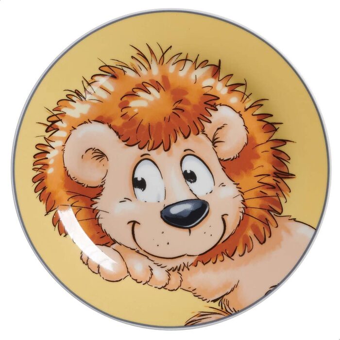 Дитячий набір посуду та столових приборів Kinderset Löwe 7 предметів з гравіюванням (наприклад, ім'я) персоналізований