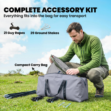 Сімейний намет-тунель на 4 особи з 2 спальнями, тамбуром, 4 вікнами, підлогою та висотою стелі. Водостійкість 3000 мм.