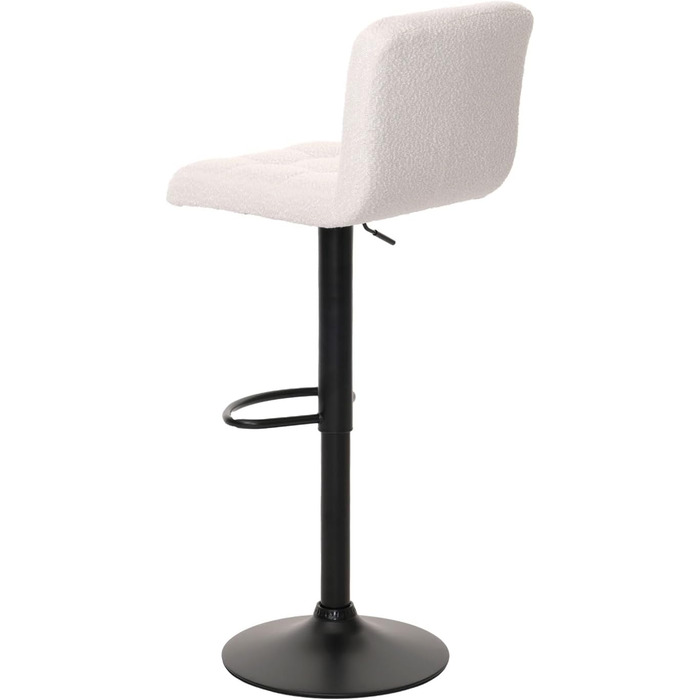 Набір з 2 барних стільців Mendler HWC-G87, регульовані по висоті, обертаються, Boucle (450г/м²), кремово-білий