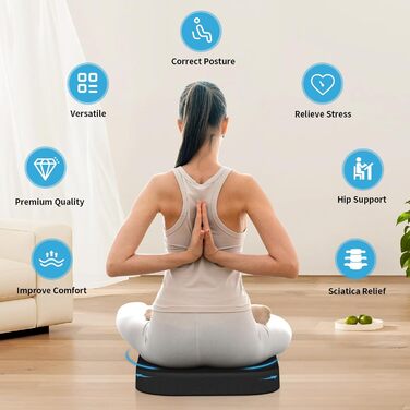 Подушка для сидіння TranquilRelax, чорна