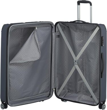 Чемодан Travelite City з 4 колесами, великий/середній, зелений (Marine), 77 см