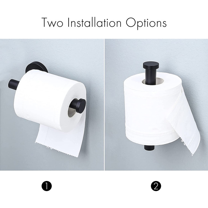 Тримач для туалетного паперу KES тримач для туалетного паперу з нержавіючої сталі SUS304 тримач для туалетного паперу тримач для туалетного паперу тримач для туалетного паперу настінний матовий тримач для паперу, A275S2-2 (1, чорний)