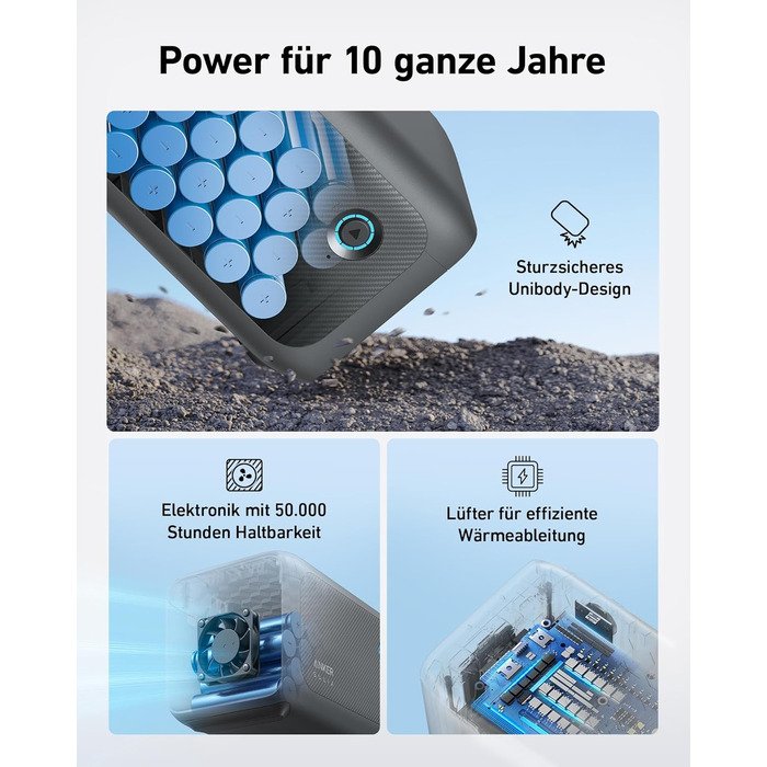 Портативна електростанція Anker SOLIX 1800W, LiFePO4, для кемпінгу та резервного живлення (опціональне сонячне панелі)