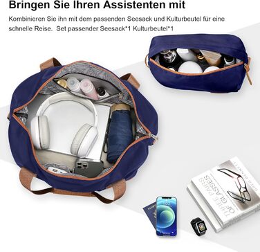 Набір валіз Joyway 6 шт. з твердим корпусом, включаючи косметичну сумку, 4 колеса та TSA-замок. Колір: темно-синій/коричневий. Ідеальний для подорожей.